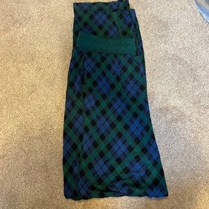 Little Sleepies Emerald Plaid Men’s Small Pants VGUC